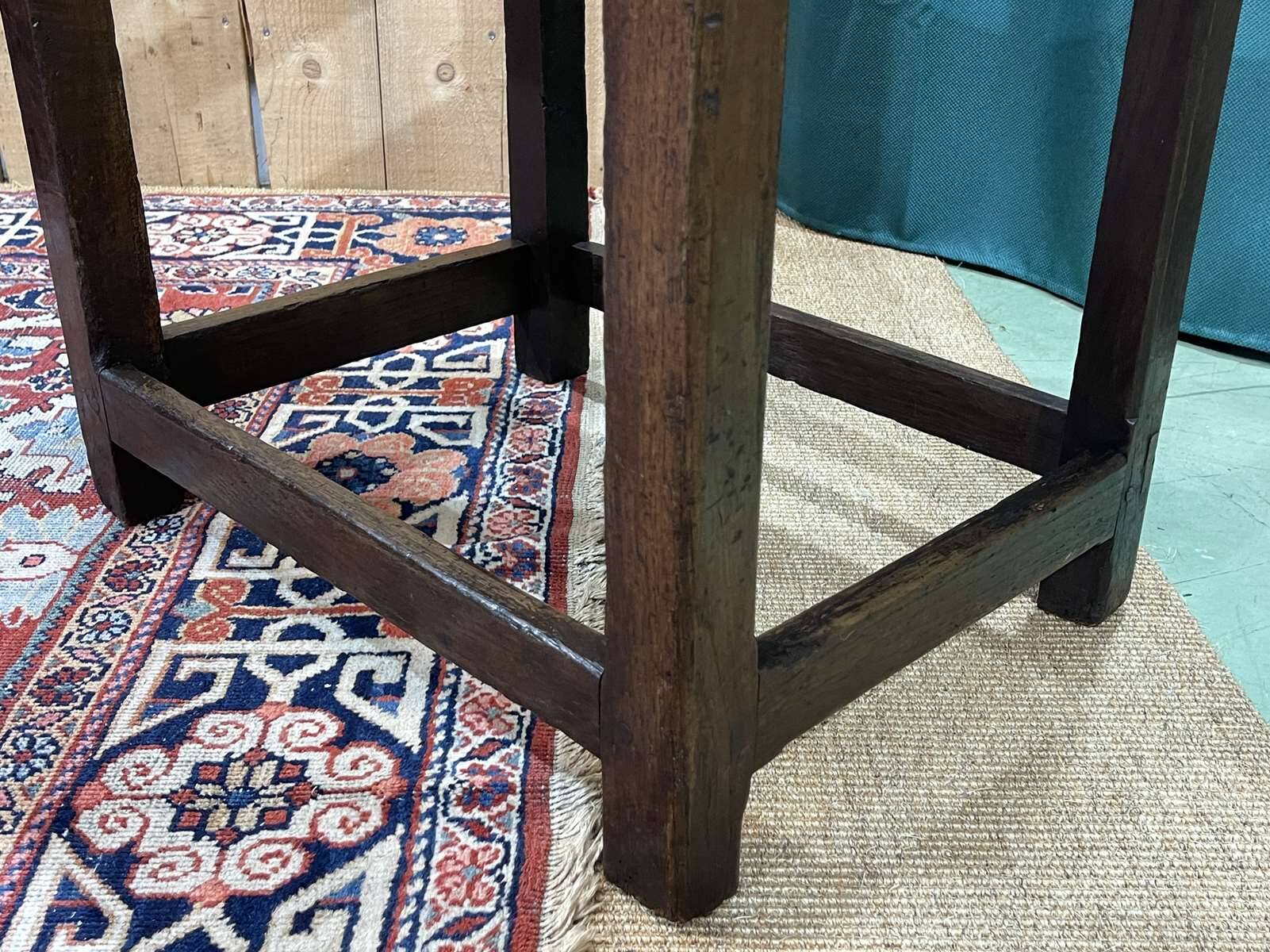 19th century Breton fireplace bench in oak, fir and chestnut