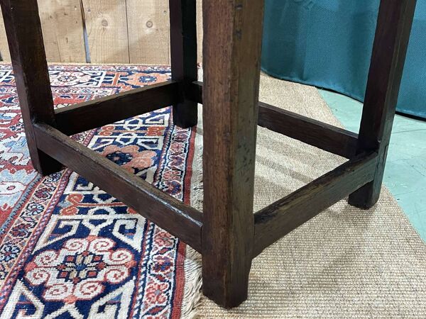 Banc de foyer breton XIXème en chêne, sapin et châtaignier