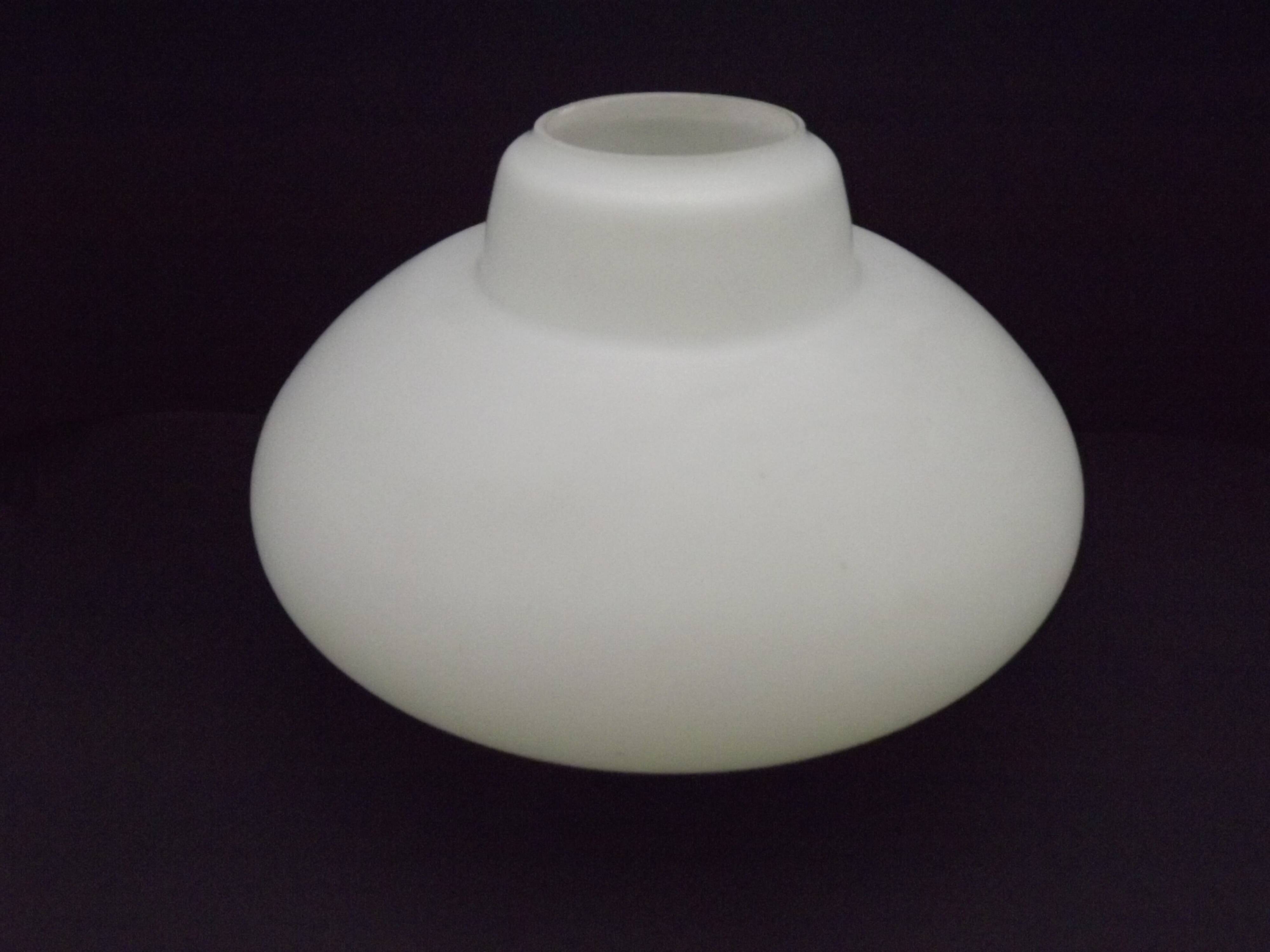 Large French Vintage Retro White Opaque Glass Pendant Ceiling Light Shade