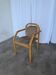 Vintage Beech Wood Dining Chair: 1970s Space Age Gray Fabric