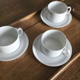Tea cups and under white porcelain cups
