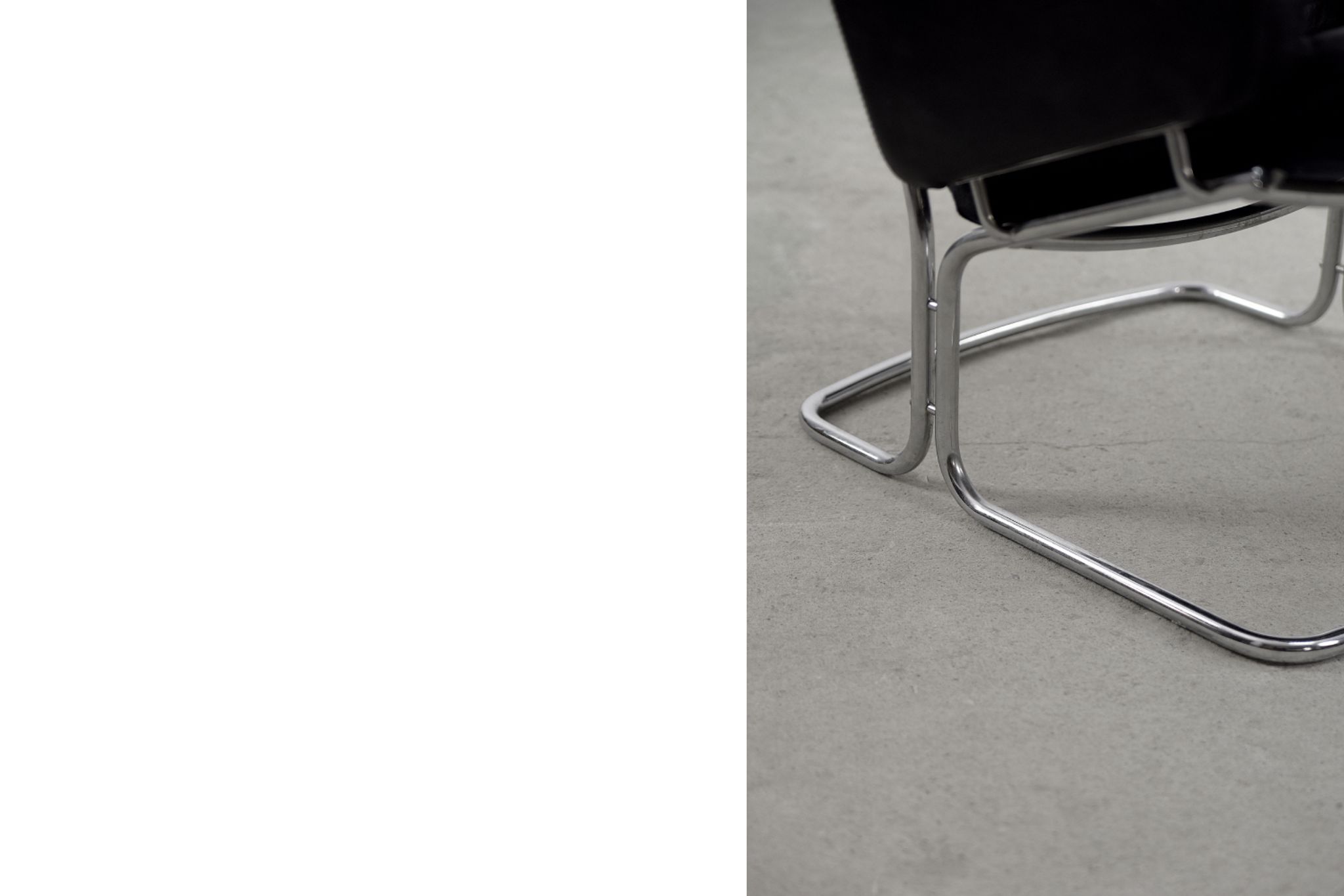 Mid-Century Rare Black Leather Scandinavian Armchair by Ire Möbel, 1970s, Set of 2