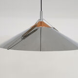 Silver and copper colored pendant light, 1970's