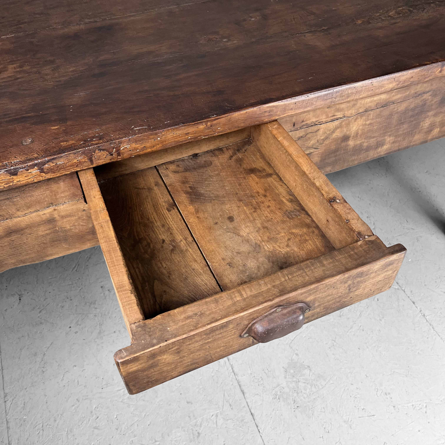 Ancient wooden monastery table, France