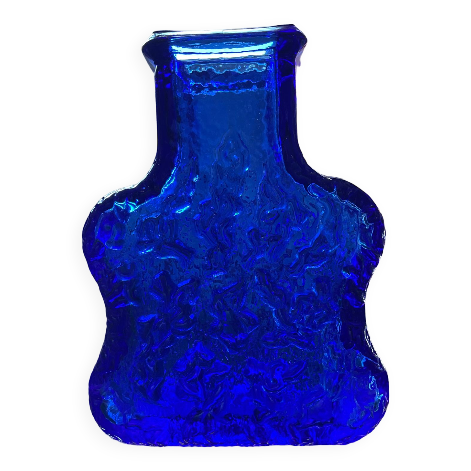 Cobalt blue vase by Lars Hellsten Sweden 1960s