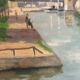 Tableau paysage fluvial
