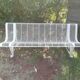 Former public bench in metal René Malaval
