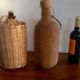 Bottle vintage burlap