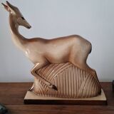 Art Deco ceramic doe