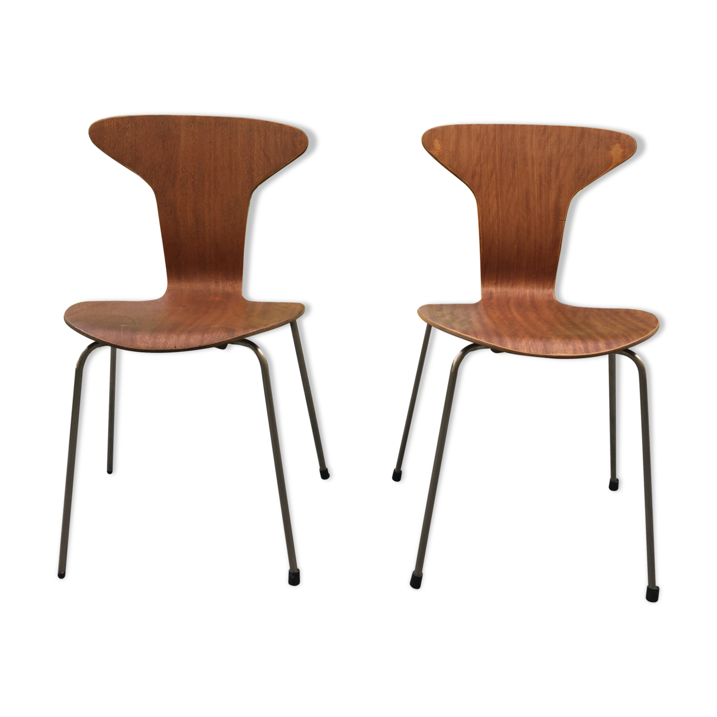 Set of 2 chairs 3105 Mosquito by Arne Jacobsen for Fritz Hansen 50s