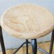 High wood and metal stool