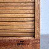 Vintage tambour cabinet - archive in oak