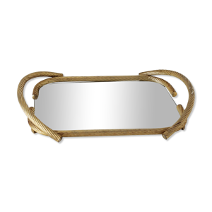 plateau de service à miroir en corde française