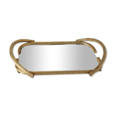 Plateau de service à miroir en corde française