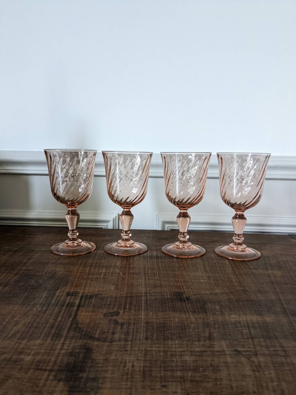 4 large Rosaline glasses