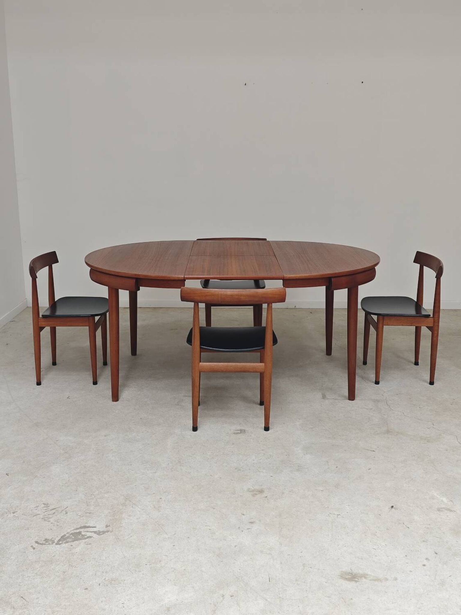 Table de repas et 4 chaises par Hans Olsen pour Frem Rojle  Danemark