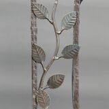 Two-headed wrought iron lamp by Muller, Art Deco, France, Circa 1920