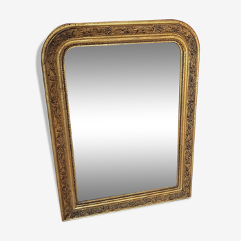 Miroir ancien en bois doré 51x67cm