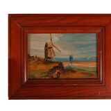 Huile sur panneau - Acajou - Marines N°2