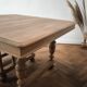 Henri II mid-table in solid walnut – Custom finish