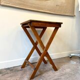 Folding side table in solid wood