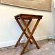 Folding side table in solid wood