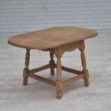 1970s, Danish foldable side table, solid oak wood, original condition.