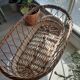 Rattan baby bassinet + stand