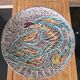 Fish plate Vallauris signed Borty, 1950s-60s