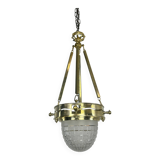 Viennese Secession Suspension in Brass attributed to Kolo Moser & Jutta Sika