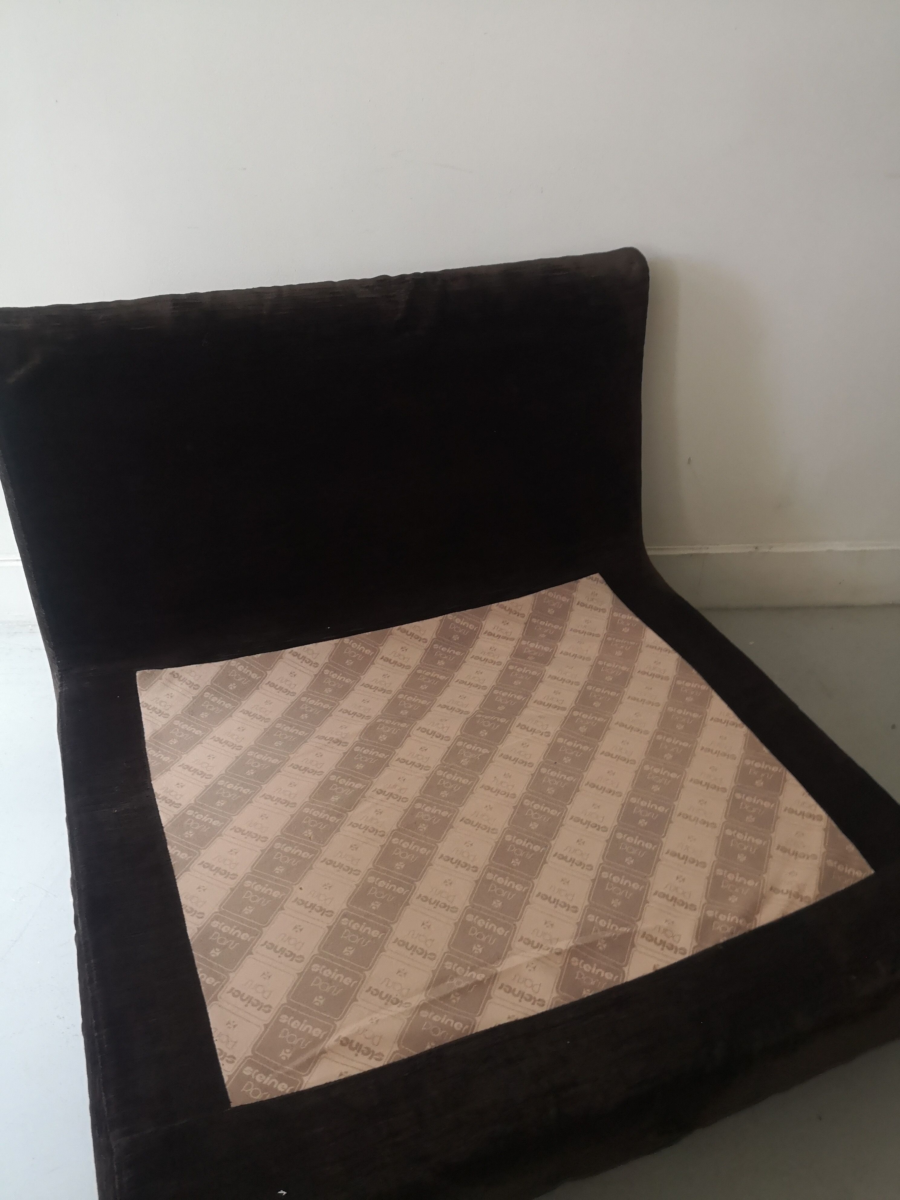 Vintage velvet brown driver, Steiner design 1970