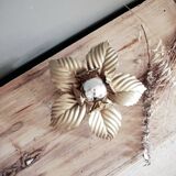 Vintage metal flower wall light