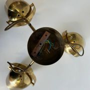 Brass ceiling light with 3 adjustable spotlights by Florian Schulz, Germany, 1970s