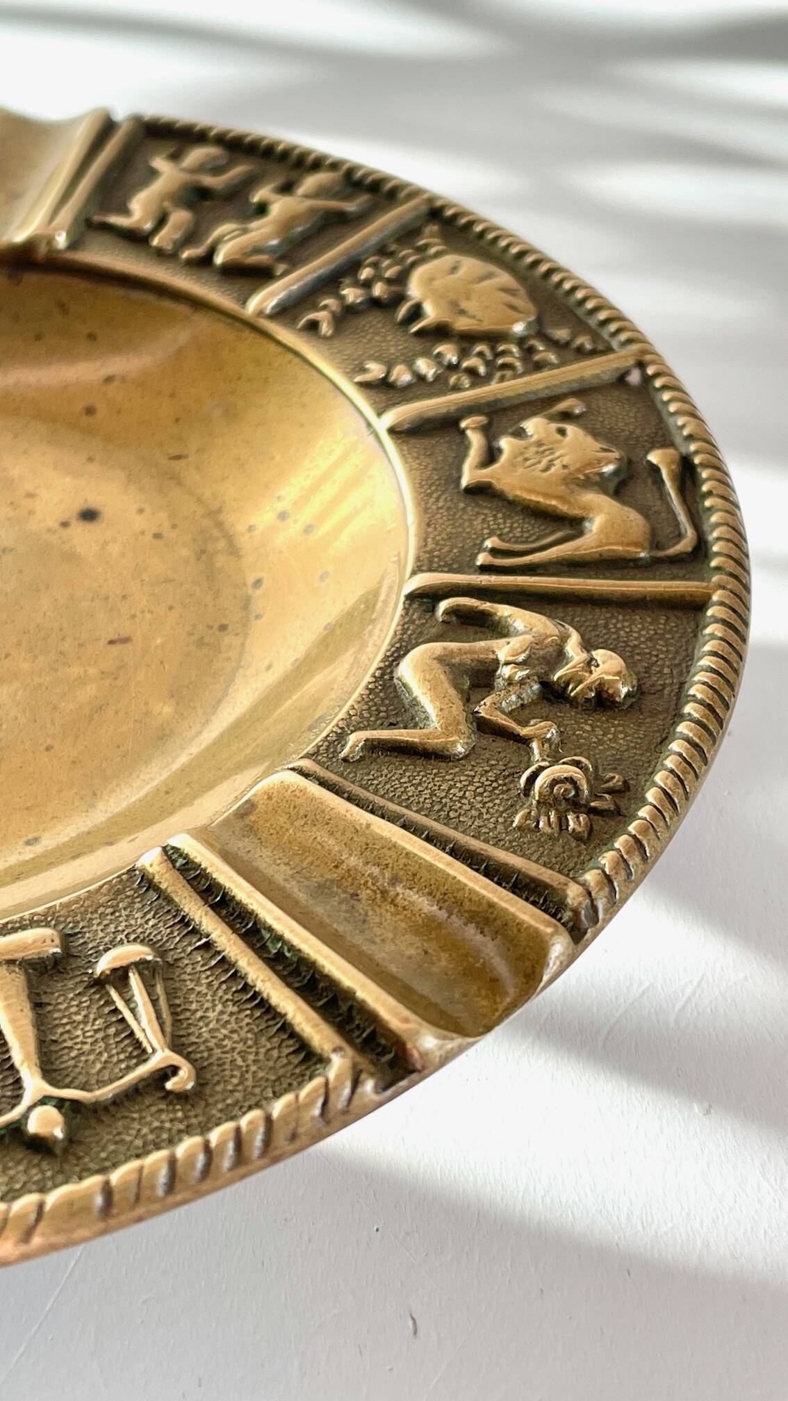 Cendrier en bronze vintage