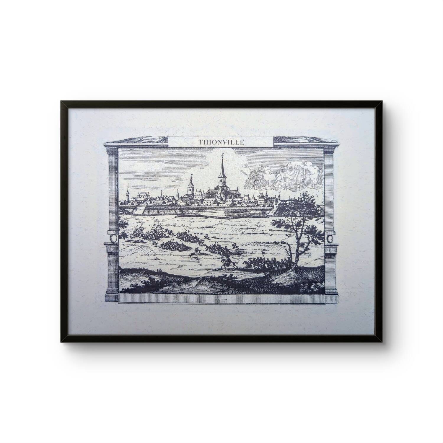 Imprimée en 1970, gravure de Thionville, Moselle.