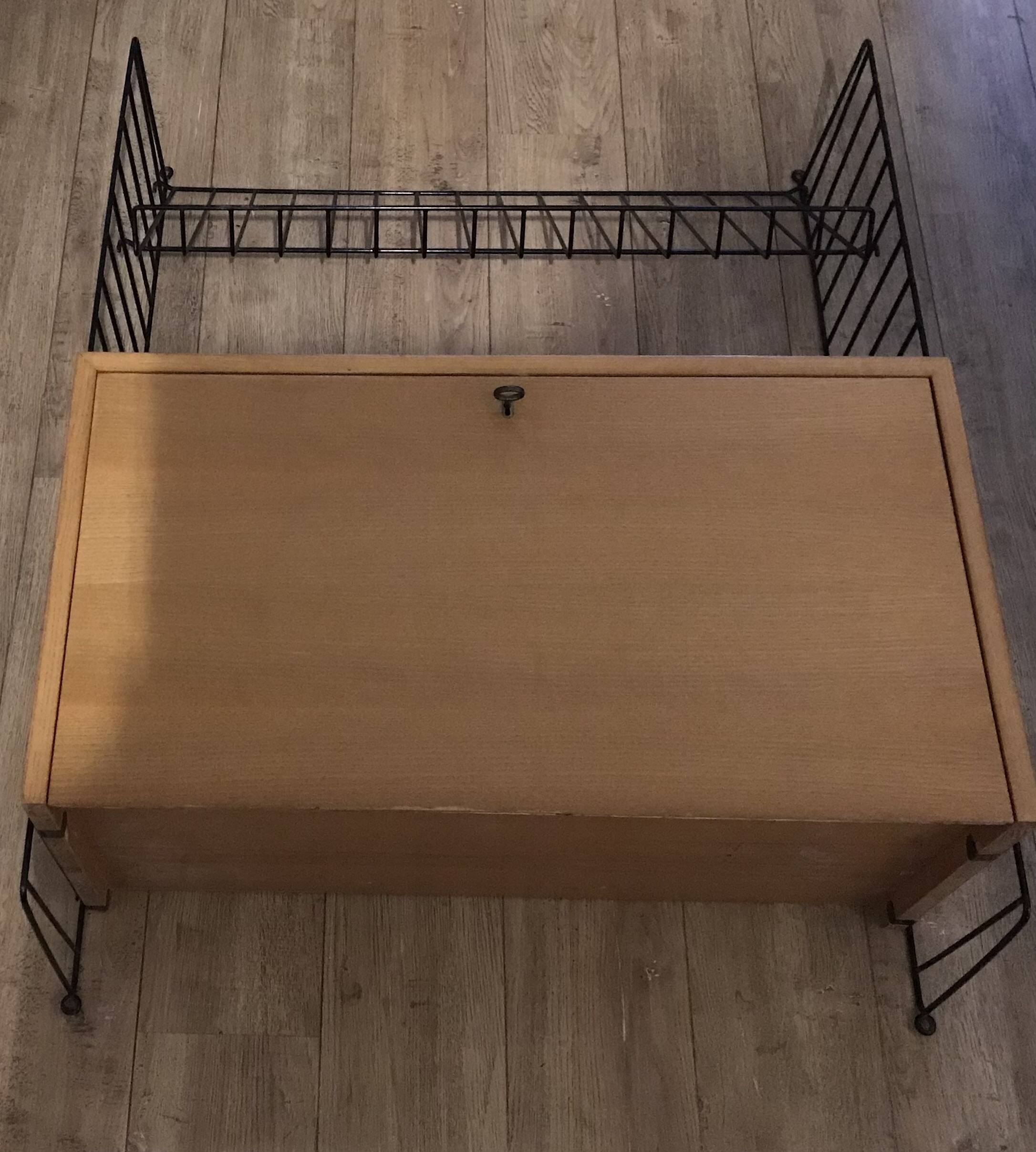 String wall unit with hanging secretary, Sweden 1960