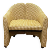 FAuteuil années 70 Italien Tecno retapissé
