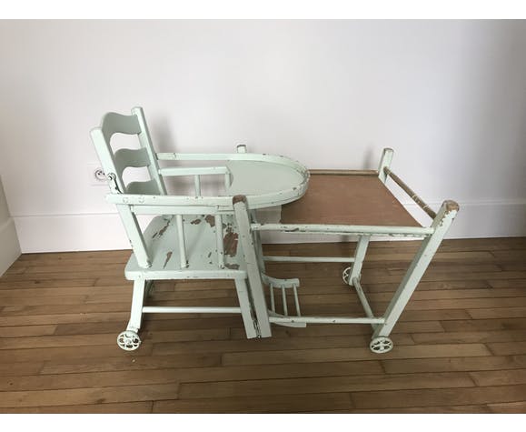 Chaise haute bébé transformable années 50
