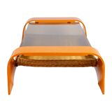 Orange and Smoke Space Age Couch Table