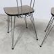 Paire de chaises Formica 1970 pieds Eiffel marron