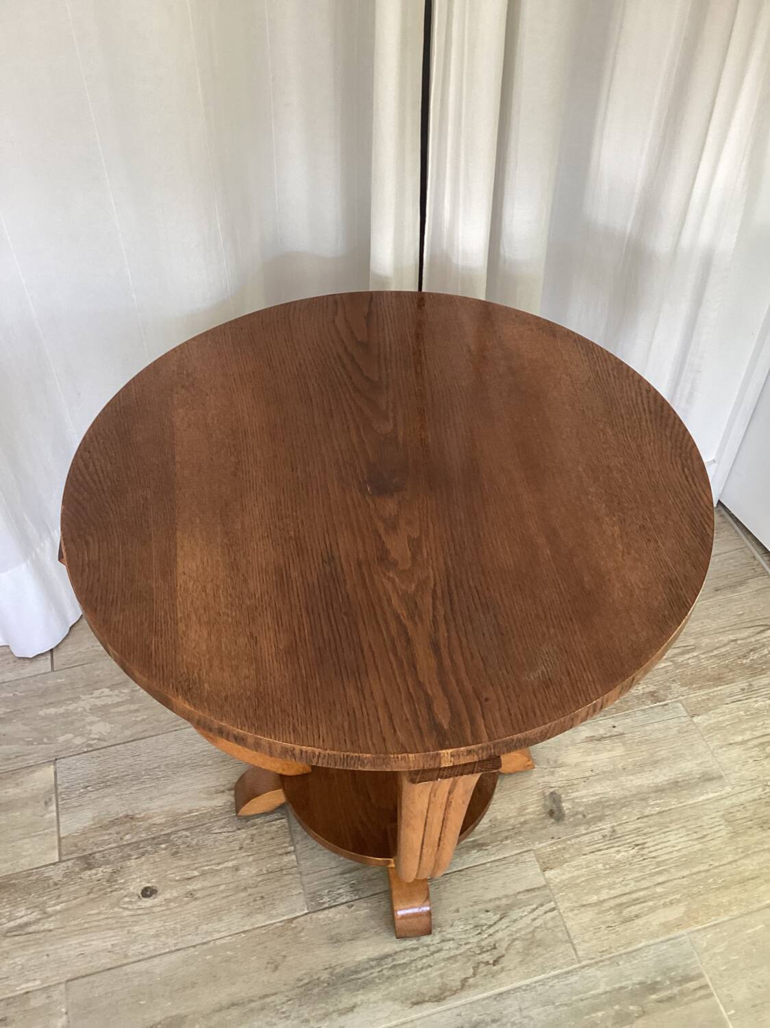 Art Deco round side table from the 1950s