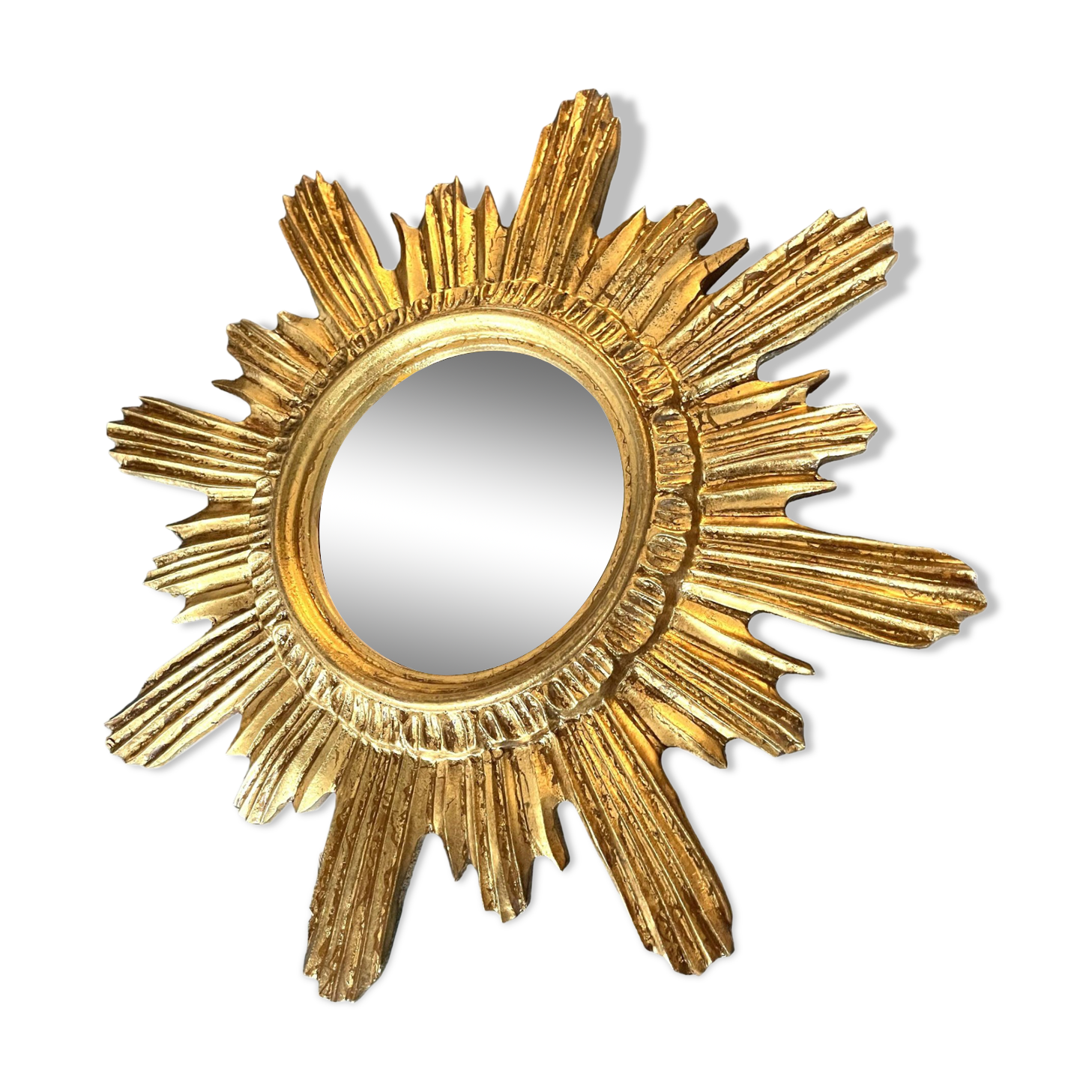 Golden wood sun mirror, 1960