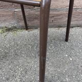 Set of 6 vintage industrial school chairs for communities mullca delagrave tube & wood