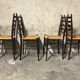 4 danish chairs wood and strings