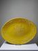 Large oval dish Bordallo Pinheiro yellow earthenware, Portugal 1970-1980