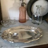 Ercuis silver metal oval dish