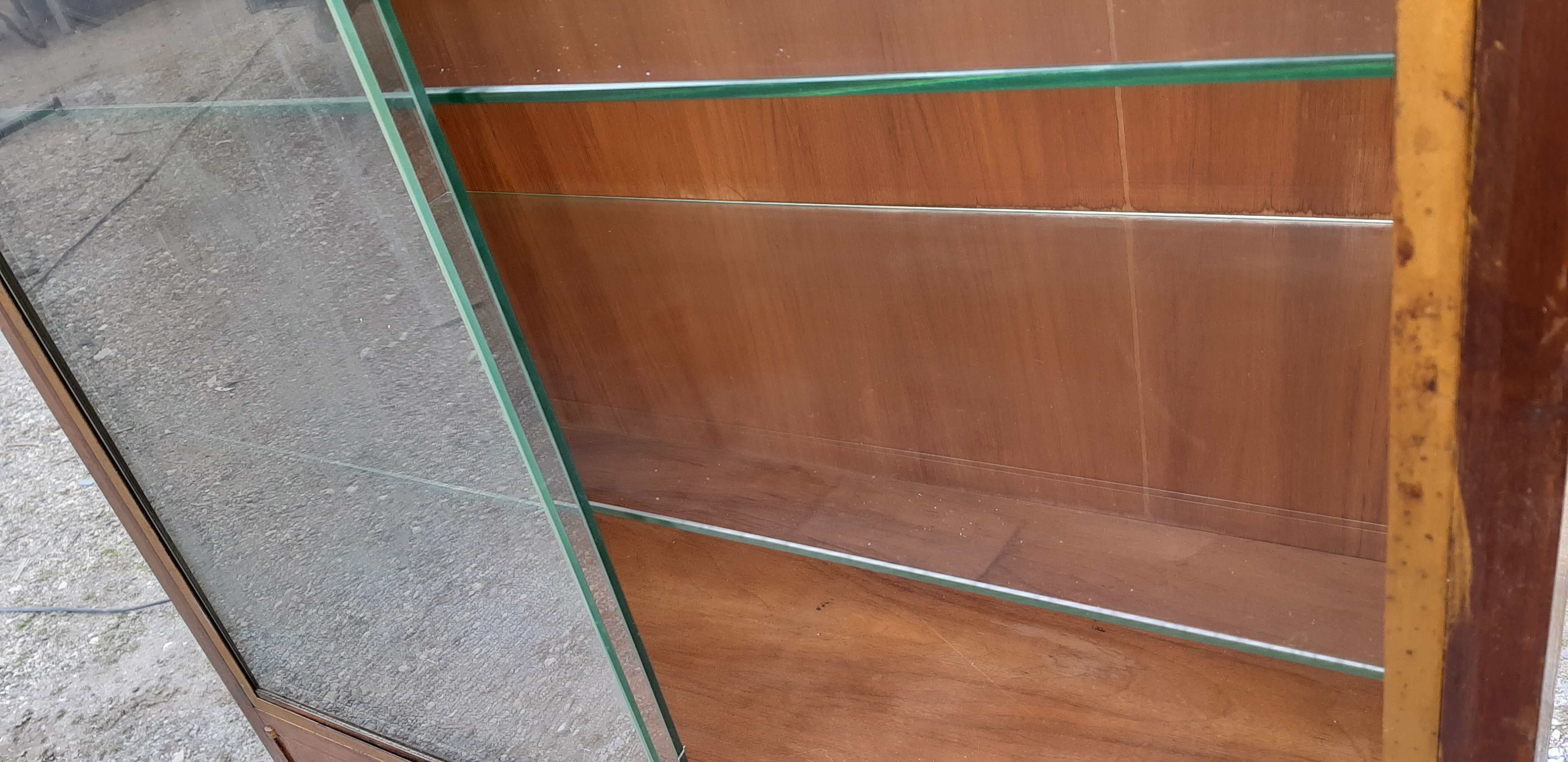 Art deco walnut showcase
