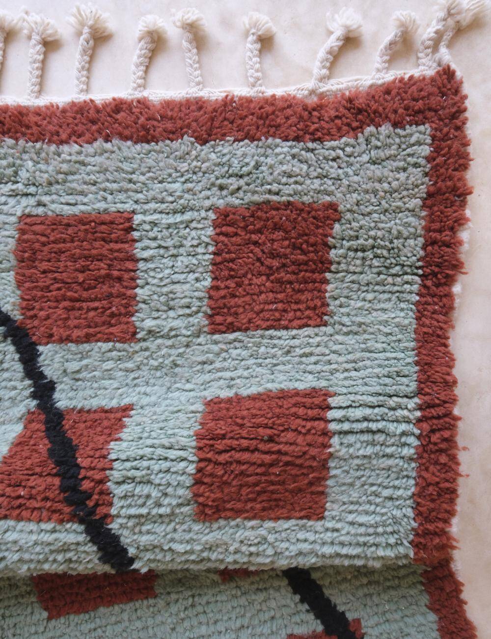 Modern Brick Red Rug - 296 x 212 cm