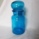 apothecary bottle blue glass jar