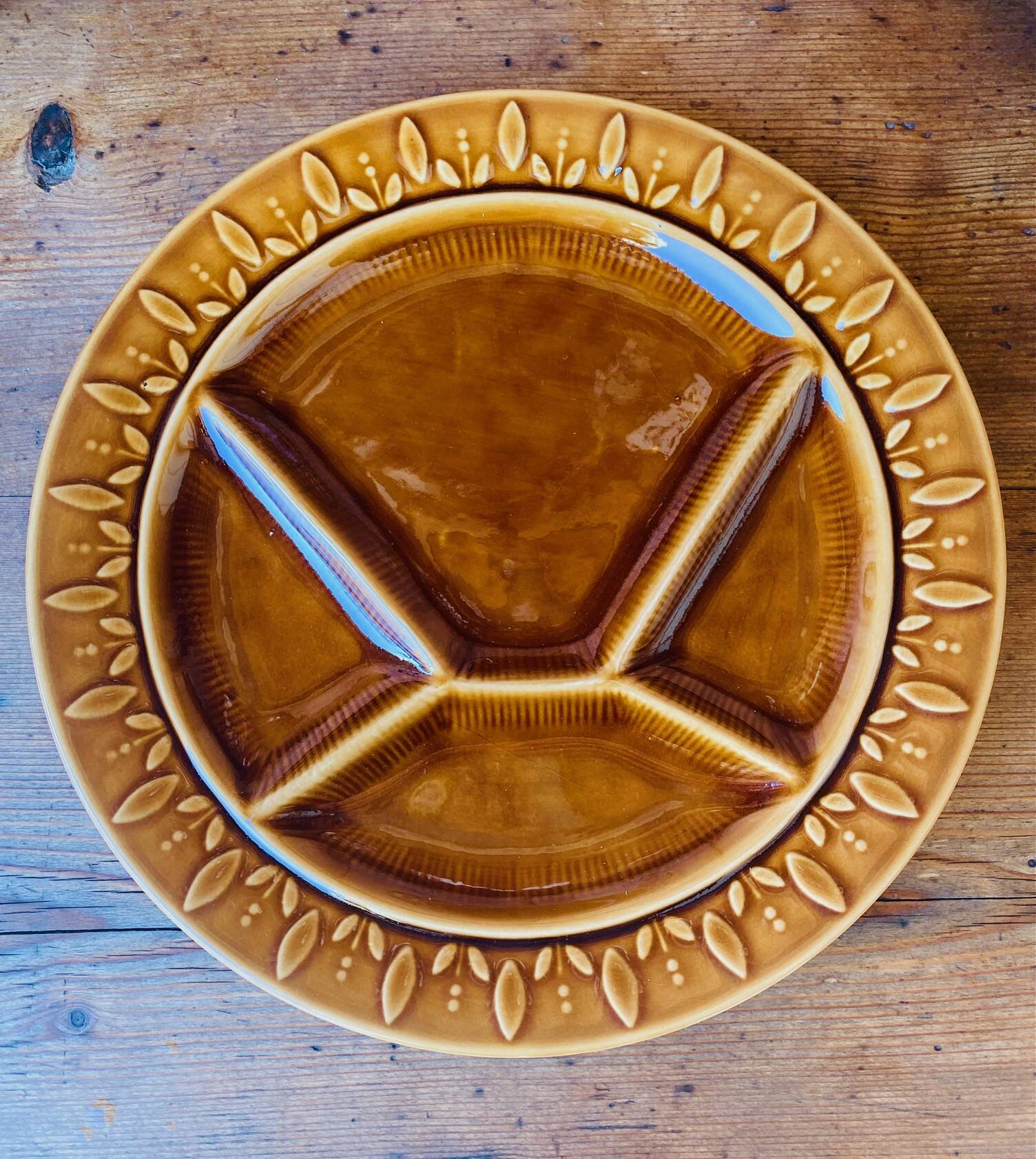 12 vintage fondue plates Sarreguemines France